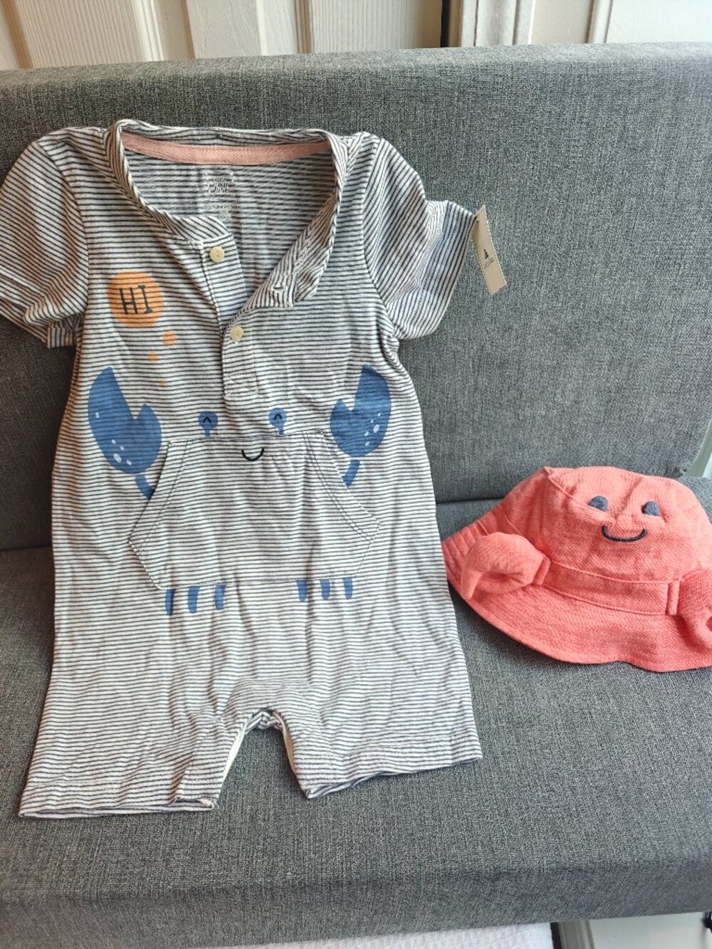 NWT Baby Gap 2-Piece Outfit Set Crab (12-18 Months) 100% Cotton